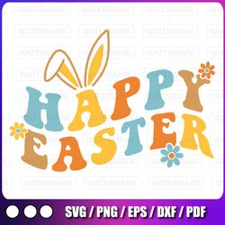 happy easter eggs svg, print file, cricut, silhouette cut file, easter sign svg, happy easter shirt svg