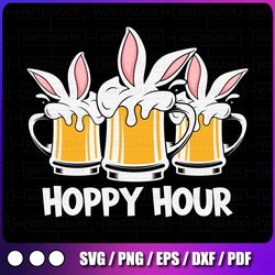 hoppy hour easter svg, easter bunny beer svg , sublimation, happy easter, printable