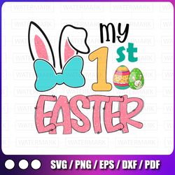 my 1st easter baby girl png, easter sublimation, designs downloads, easter bunny clipart easter, 1st bunny