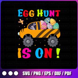 easter egg hunt svg, the hunt is on svg, easter svg, easter eggs, easter tractor svg, easter bunny, easter shirt design,