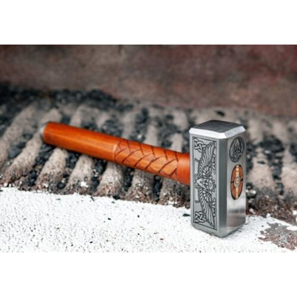 Handforged Thor Viking Carbon steel hammer Blacksmith tool Kalapax face Engraved, Viking War Hammer, Thor Hammer Replica.jpg
