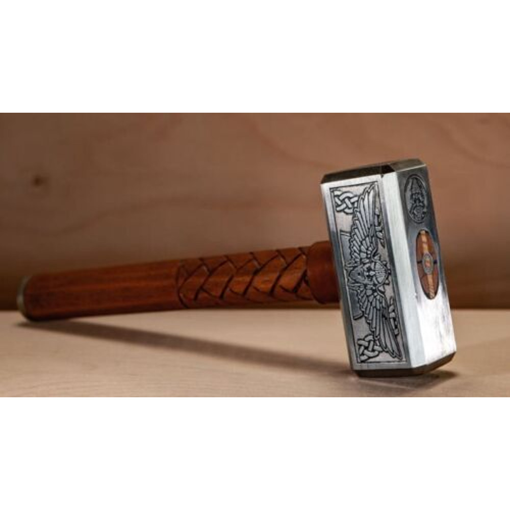 Handforged Thor Viking Carbon steel hammer Blacksmith tool Kalapax face Engraved, Viking War Hammer, Thor Hammer Replica 3.jpg