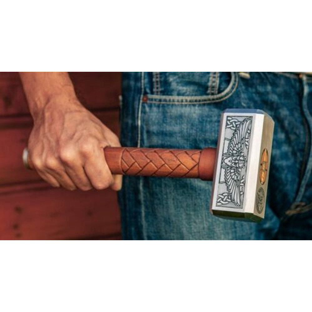 Handforged Thor Viking Carbon steel hammer Blacksmith tool Kalapax face Engraved, Viking War Hammer, Thor Hammer Replica 4.jpg