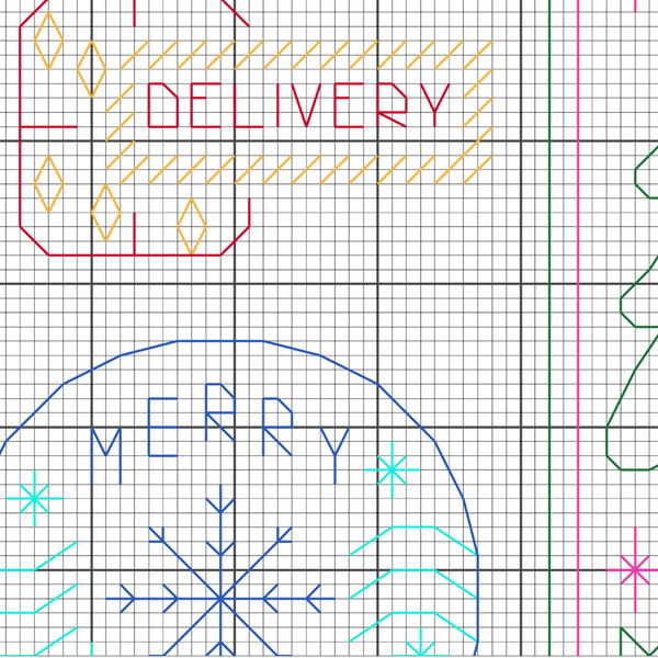 Christmas Stamps embroidery pattern-6
