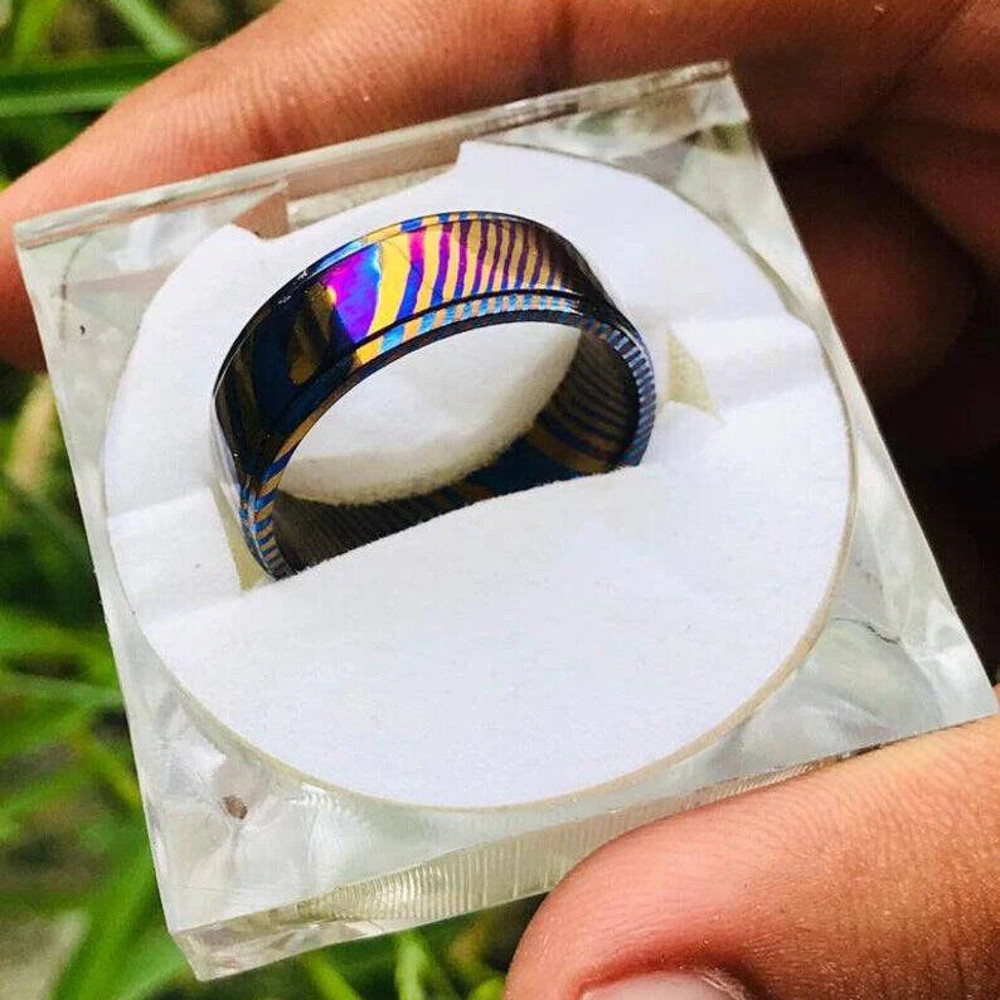 Handmade Titanium Mokuti Timascus Ring, Men's Women's Wedding band Ring, Viking Ring, Handmade Ring, Custom Ring Gifts 1.jpg