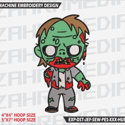 machine embroidery design, files, zombie , instant download