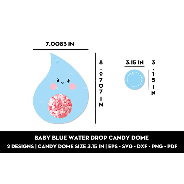 Baby blue water drop candy dome cover 3.jpg