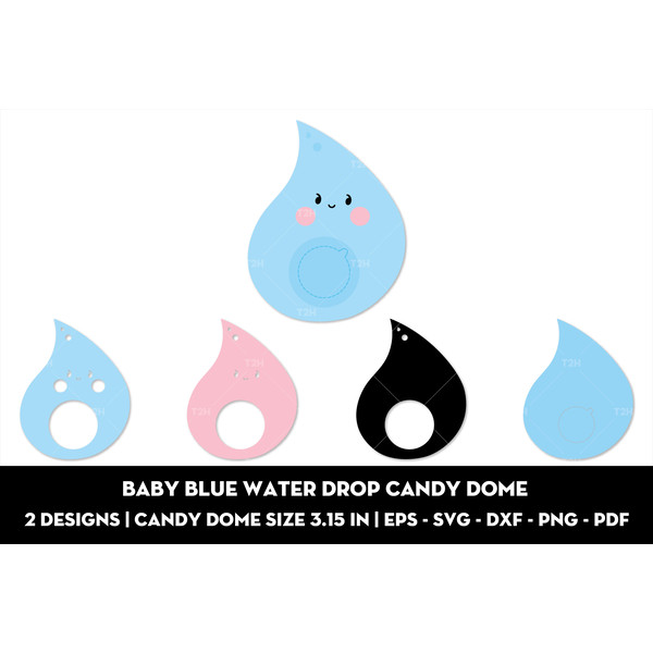 Baby blue water drop candy dome cover 5.jpg