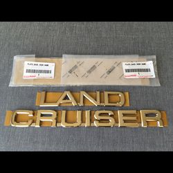 Toyota Genuine Land Cruiser Gold Rear Emblem Badge for Land Cruiser 100