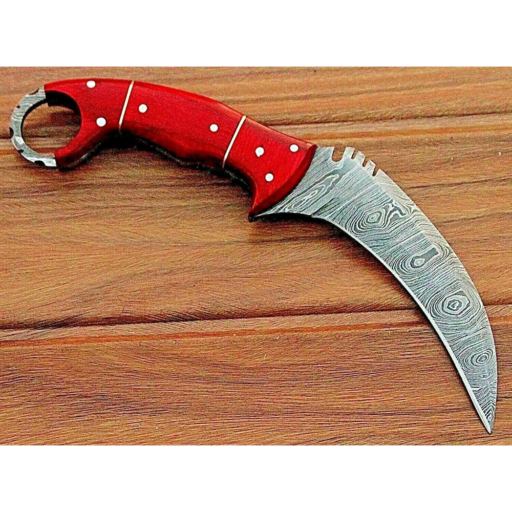 Full Tang Hand Forged Karambit Damascus Steel Karambit Knife, Custom Handmade Karmbit, Karambit Knive, Karambit Knife 1.jpg