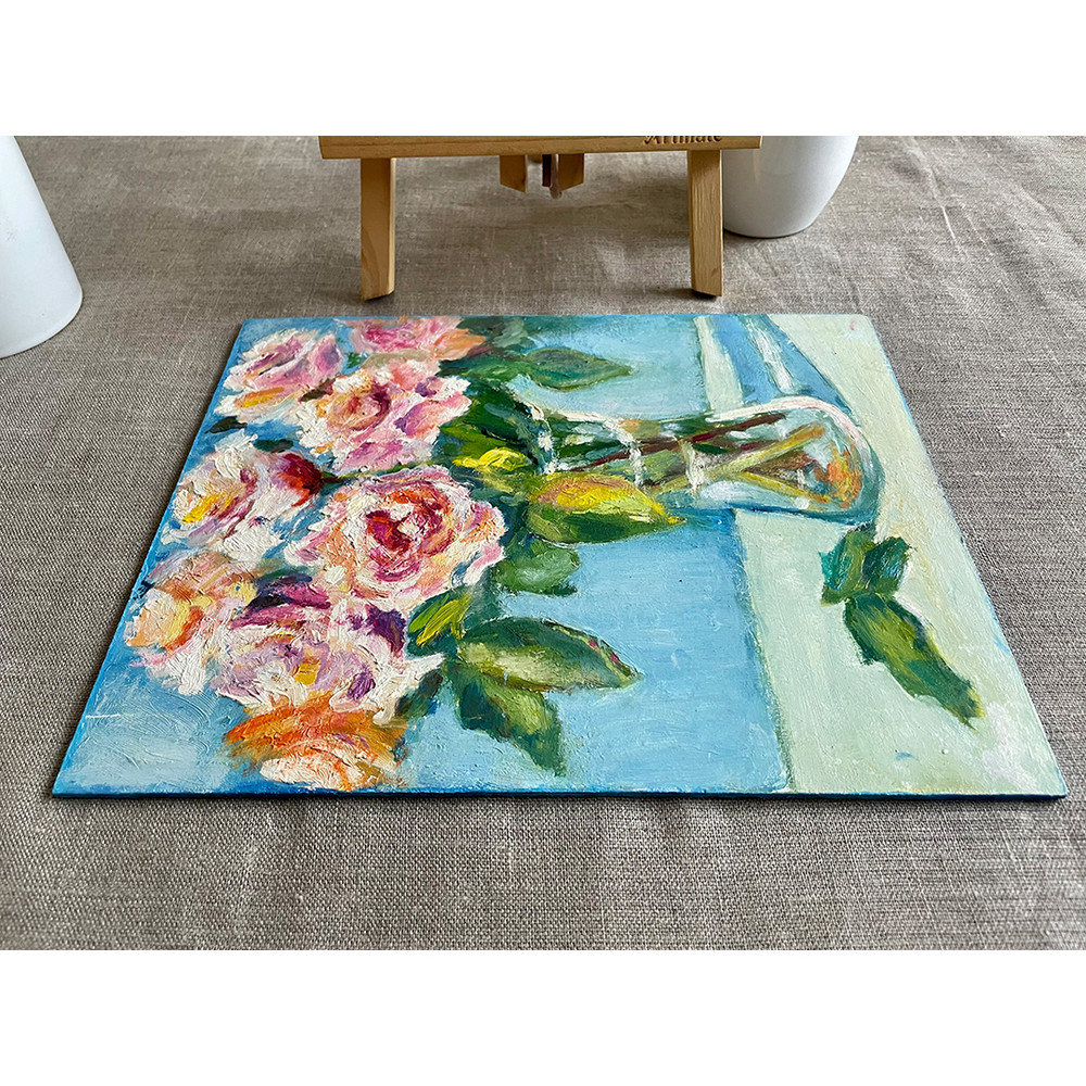 pink rose art