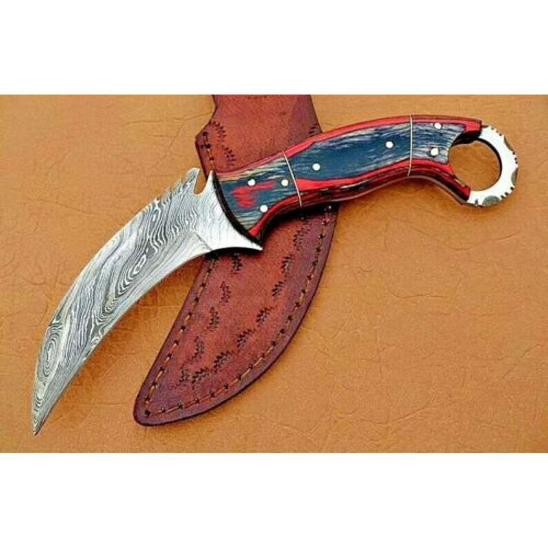 Full Tang Hand Forged Karambit Damascus Steel Karambit Knife, Custom Handmade Karmbit, Karambit Knive, Karambit Knife 1.jpg