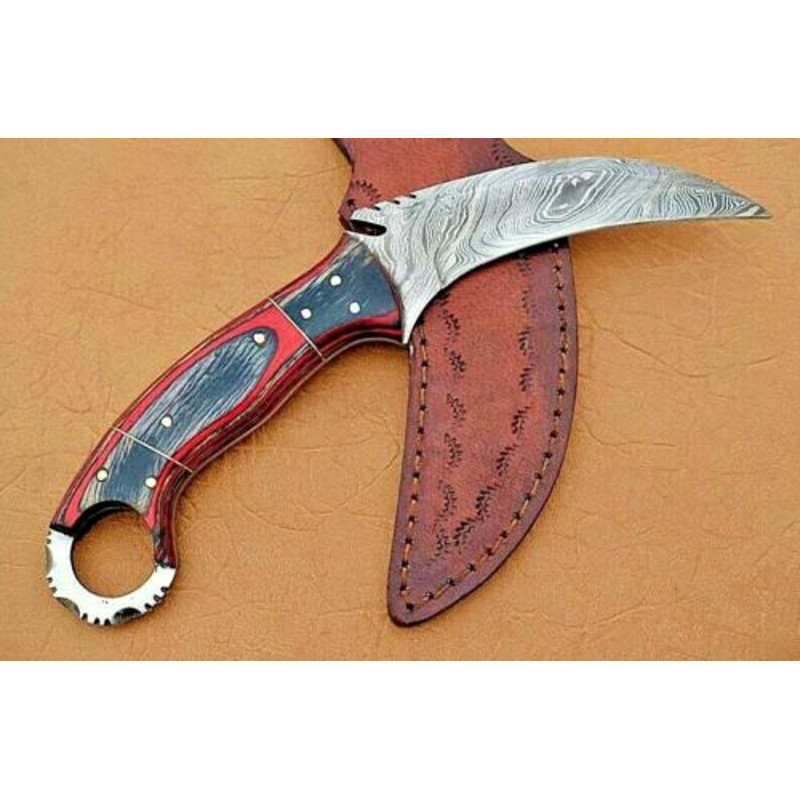 Full Tang Hand Forged Karambit Damascus Steel Karambit Knife, Custom Handmade Karmbit, Karambit Knive, Karambit Knife 2.jpg