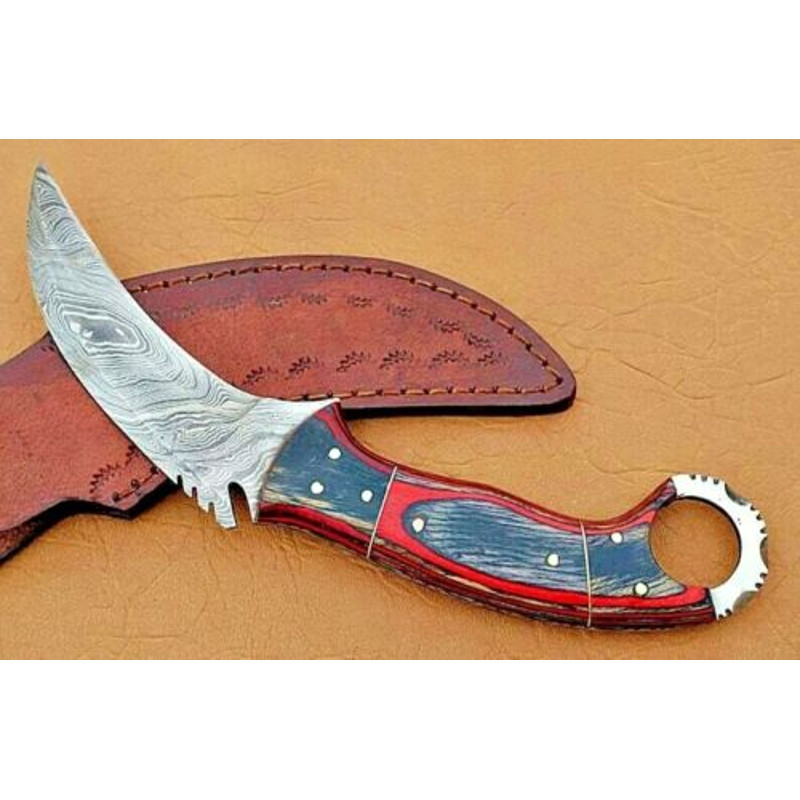 Full Tang Hand Forged Karambit Damascus Steel Karambit Knife, Custom Handmade Karmbit, Karambit Knive, Karambit Knife 7.jpg