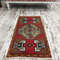 low pile rug, bath mat runner, entry mat, red turkish rug, natural rug, handmade rug, vintage rug, shoe mat, floor runner02.jpg