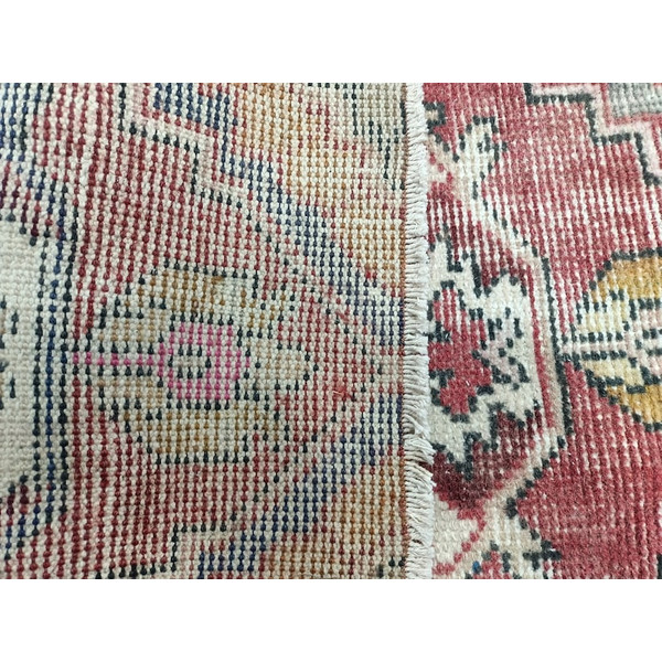 Bath Mat Rug, Pink Doormat, Front Porch Rug, Hand Knotted Rug, Natural Rug, Vegetable Dyed Rug,vintage Turkish Rug10.jpg