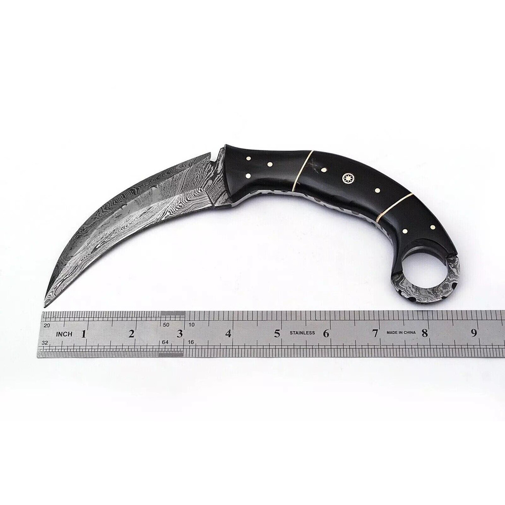 Custom Karambit, Handmade Karambit, Full Tang Hand Forged Damascus Steel Karambit Knife, Karambit Knive, Karambit Knife 2.jpg
