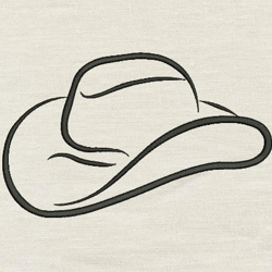 Cowboy Hat embroidery design 3 Sizes reading pillow-INSTANT D0WNL0AD