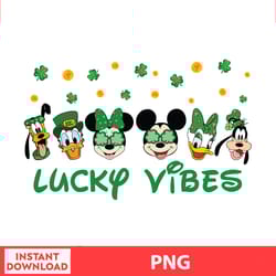 happy lucky vibes mickey, mickey mouse birthday png, mickey mouse bundle png, digital file