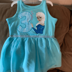 Elsa Frozen birthday n3 embroidery design 3 Sizes -INSTANT D0WNL0AD