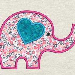 elephant applique embroidery design 3 sizes reading pillow-instant d0wnl0ad
