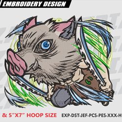 anime inspired , machine embroidery design, files, instant download
