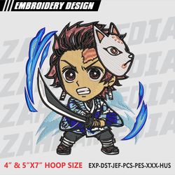 anime inspired , machine embroidery design, files, instant download