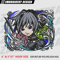 anime inspired , machine embroidery design, files, instant download