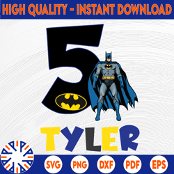 personalized name batman birthday png, boys birthday png, disneyland png, custom birthday png