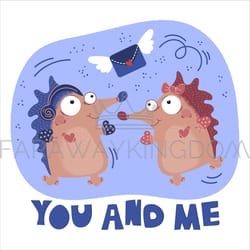 loving hedgehog valentine day animal vector illustration set