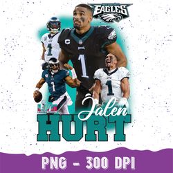 Super Bowl 2023 png, Philadelphia Eagles png, Jalen Hurt png, Sublimation, Digital Download