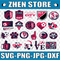 mls logo st. louis city sc svg football team bundle svg, sport svg, football svg, soccer svg, soccer player svg