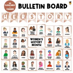 Women's History Month Posters | Bulletin Board Display | Women's History Decor | American History | Printable Banner