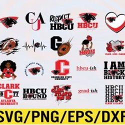 clark atlanta artwork hbcu collection, svg, png, eps, dxf