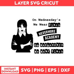 Mittwoch Addams Wednesday Embroidery Clip Art, Wednesday Addams Svg, Wednesday Svg, Png, Dxf, Dxf Digital File.