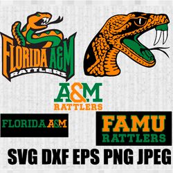 Florida AM Rattlers SVG PNG JPEG  DXF Digital Cut Vector Files for Silhouette Studio Cricut Desig