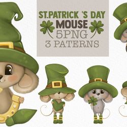 05 files st patricks day mouse png 03 pattern st patricks sublimation digital bundle