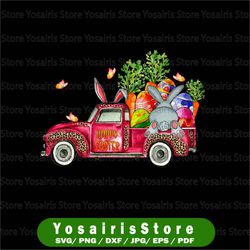 happy easter day png, easter bunny truck png sublimation design, easter sublimation png, bunny truck png,easter day png