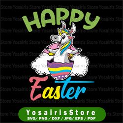 happy easter unicorn svg, digital cut file, sublimation, printable instant download svg png jpg