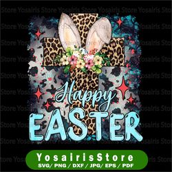 christian easter png - religious easter png, cross png, jesus png, leopard print cross sublimation design, religious png