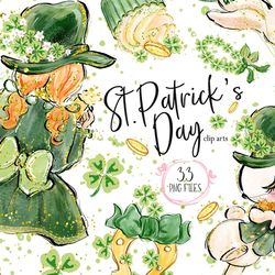 33 files of bling st patricks day clipart lucky day sublimation bundle design