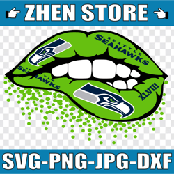 seahawks inspired lips  png file sublimation printing, png file printable, sublimation