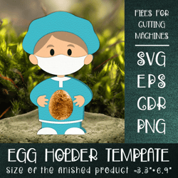 physician chocolate egg holder template svg