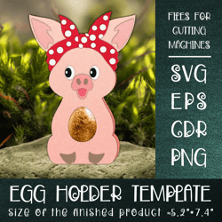 Pig Easter Egg Holder Template