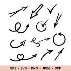 Arrows SVG Bundle Arrows SVG File for Cricut Heart Arrow Silhouette Dxf