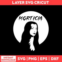 Morticia Addams Clip Art, Wednesday Addams Svg, Wednesday Svg, Png, Dxf, Dxf Digital File.