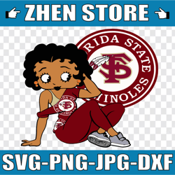 betty boop with florida state seminoles png file, ncaa png, sublimation ready, png files for sublimation