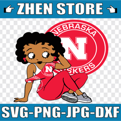 betty boop with nebraska huskers png file, ncaa png, sublimation ready, png files for sublimation,printing