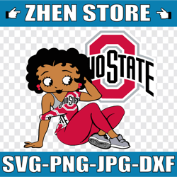 betty boop with ohio state buckeyes png file, ncaa png, sublimation ready, png files for sublimation,printing dtg printi
