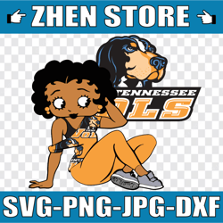 betty boop with tennessee vols png file, ncaa png, sublimation ready, png files for sublimation,printing
